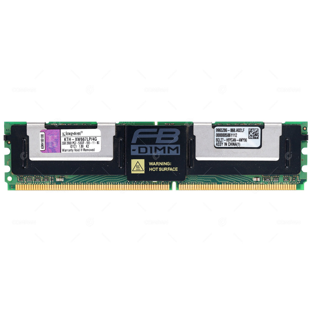 KTH-XW667LP-4G  KINGSTON MEMORY 2GB 2RX8 PC2 5300F DDR2